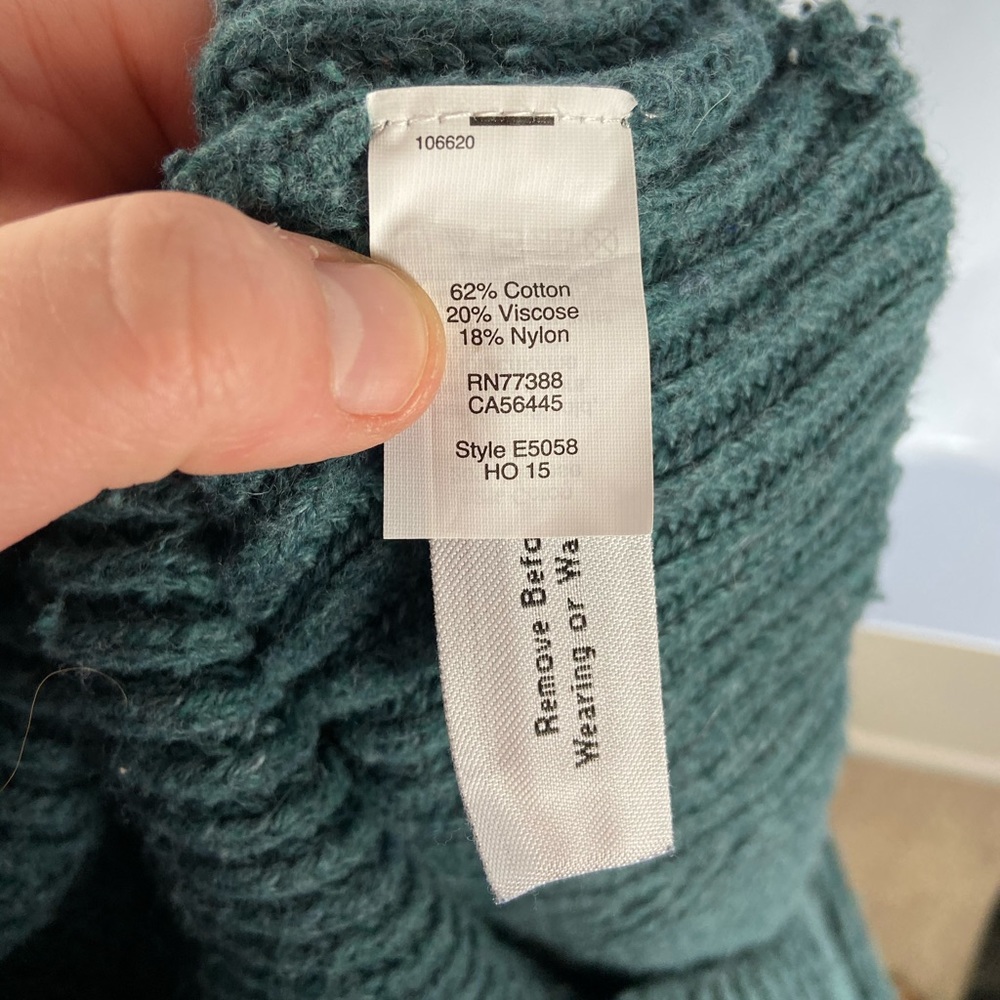 3/$20 Madewell Hexcomb Texured Heather Spruce Knit - Picture 5 of 5